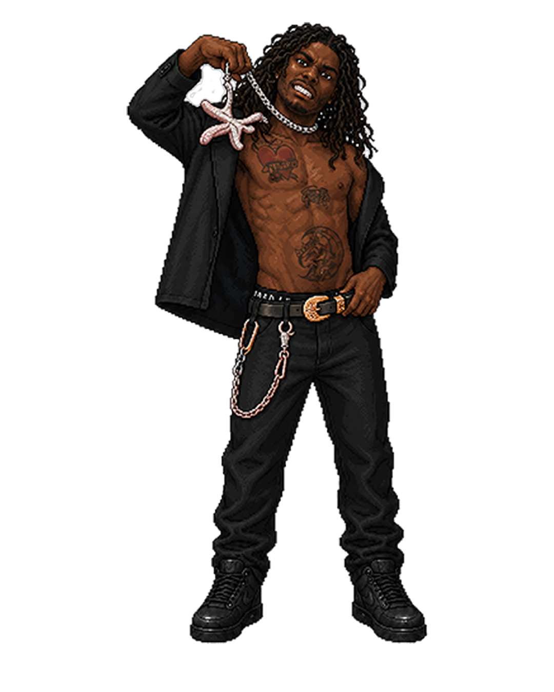Tezzus full-body portrait